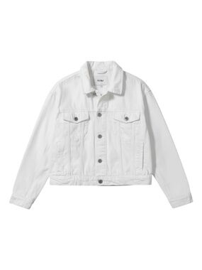 Pistola Icebreaker White Denim Jacket Women’s Small Oversized Cotton Jean Jacket